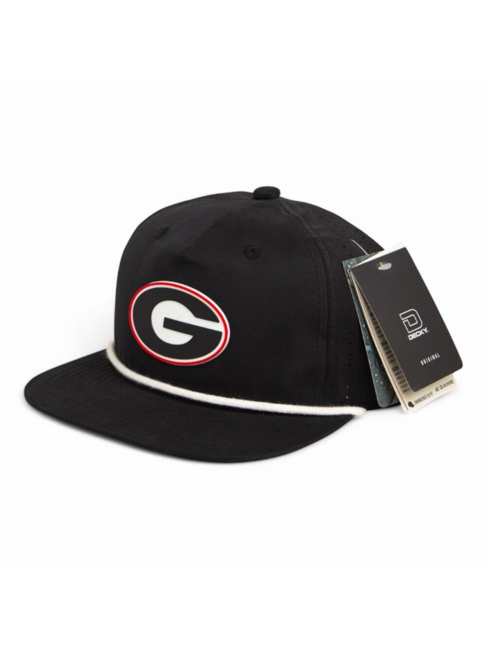 Georgia Bulldogs Power G 3D Perforated Rope Hat- Black/ White